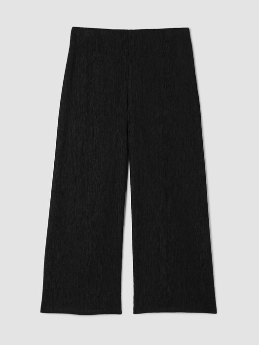 Woven Plissé Wide-Leg Pant