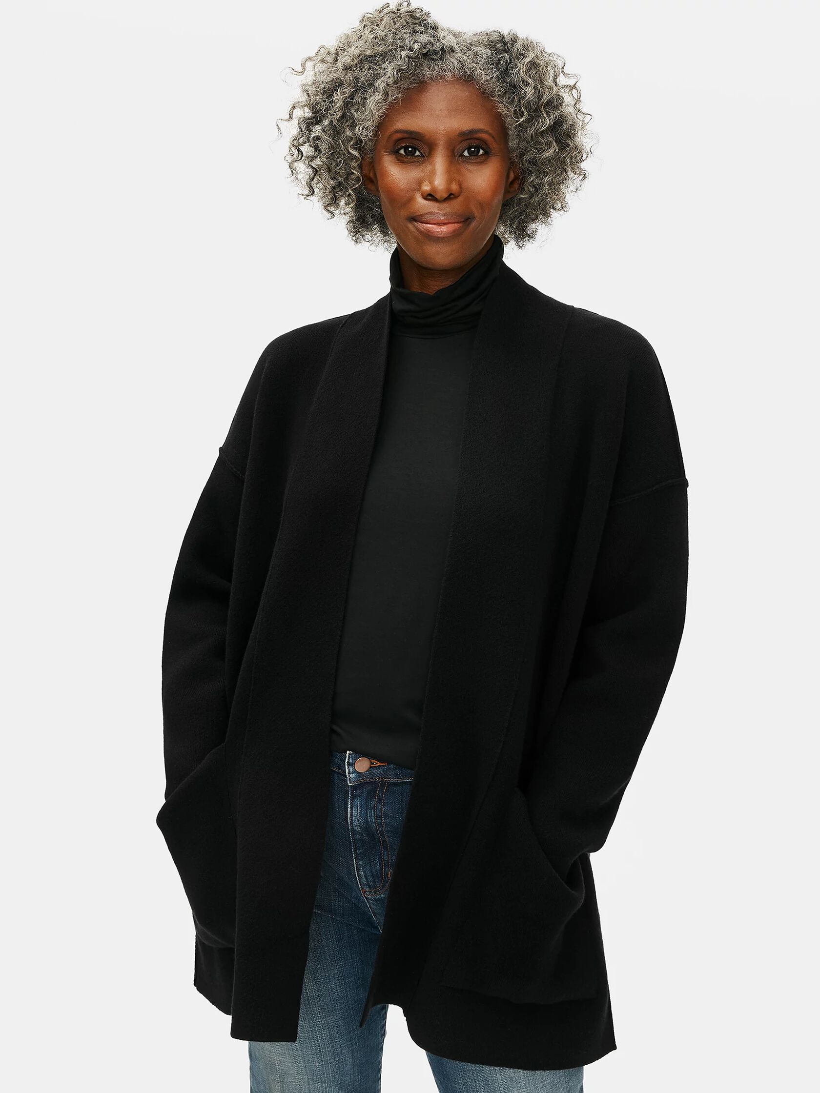 Lofty Recycled Cashmere Boxy Cardigan