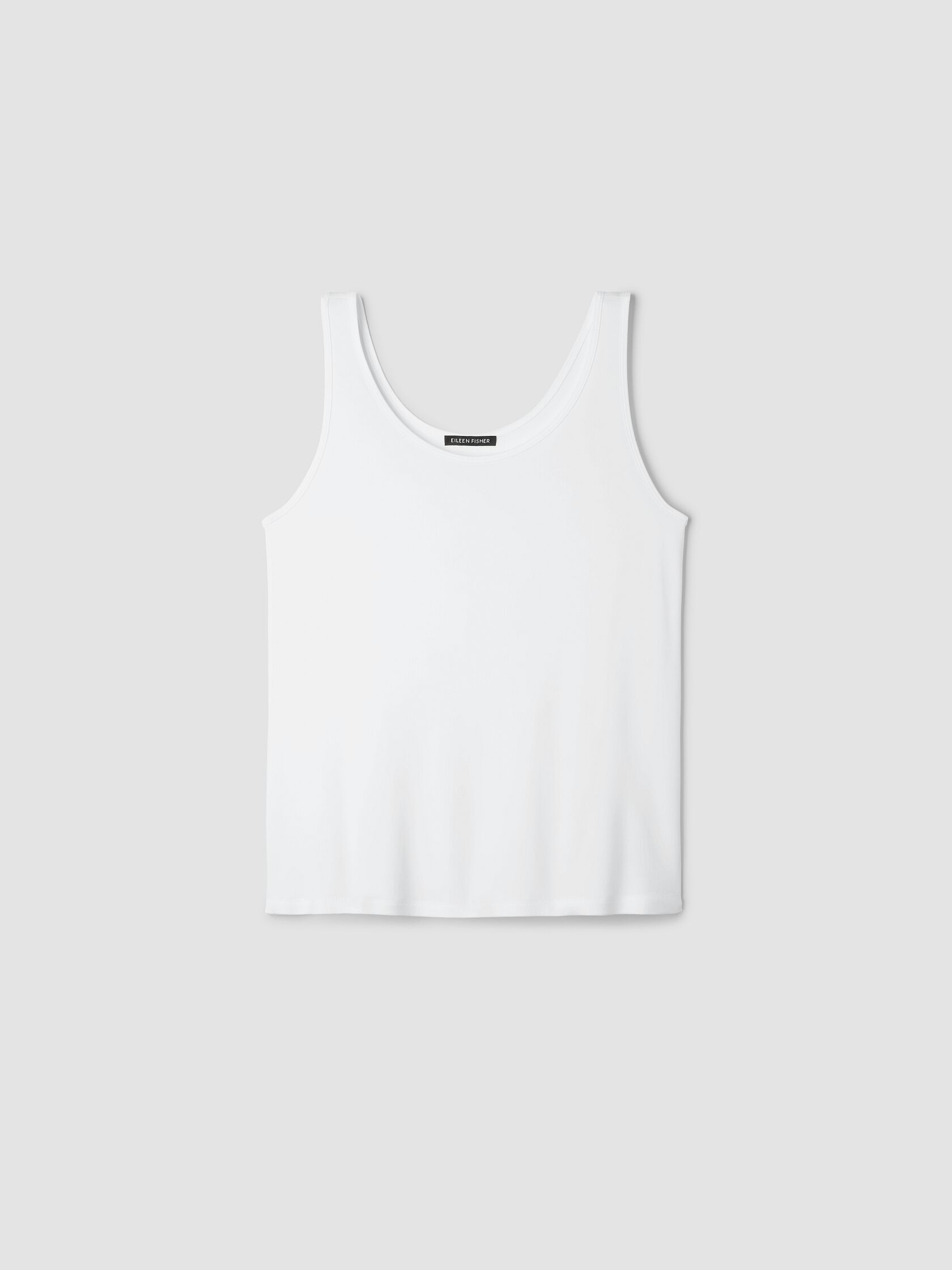 Stretch Silk Jersey Scoop Neck Tank