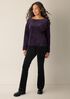 Cozy Velour Knit Bateau Neck Top