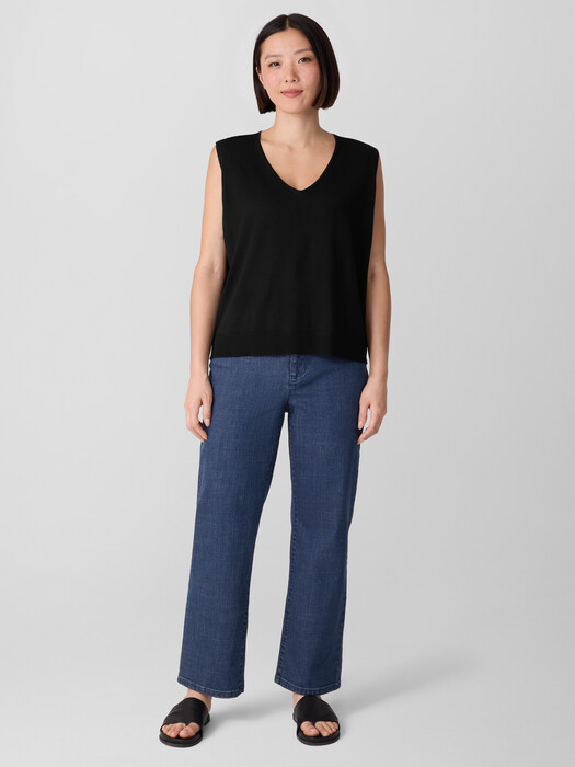 Cotton Stretch Denim Straight Jean