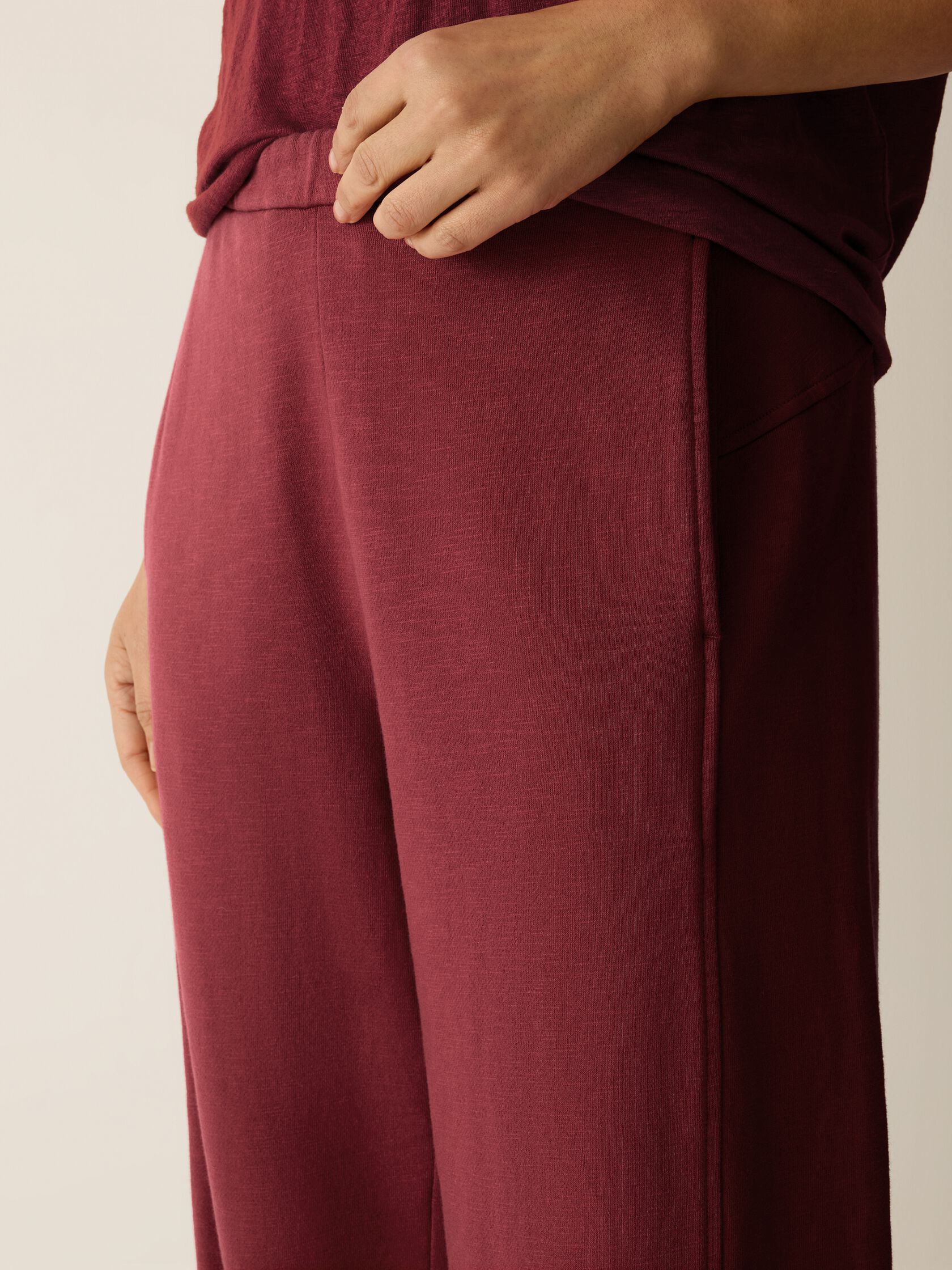 Garment-Dyed Organic Cotton Terry Lantern Pant