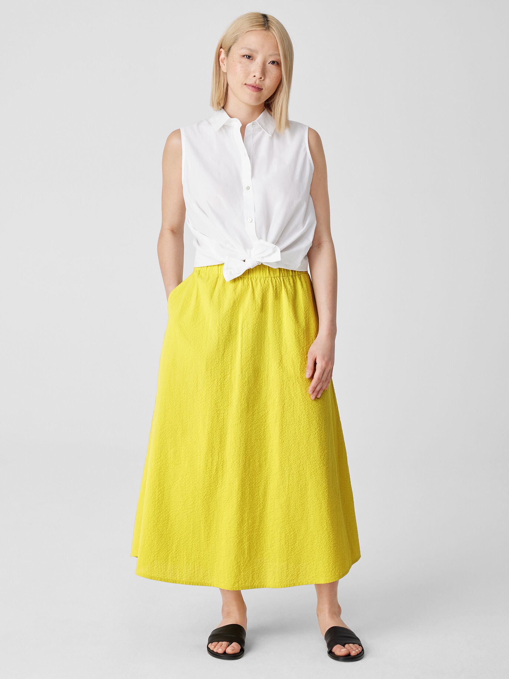 Organic Cotton Ripple Pocket Skirt