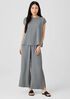 Silk Georgette Crepe Shirred-Back Top