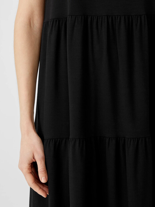 eileen fisher fine jersey tiered dress Fine Jersey Tiered Dress