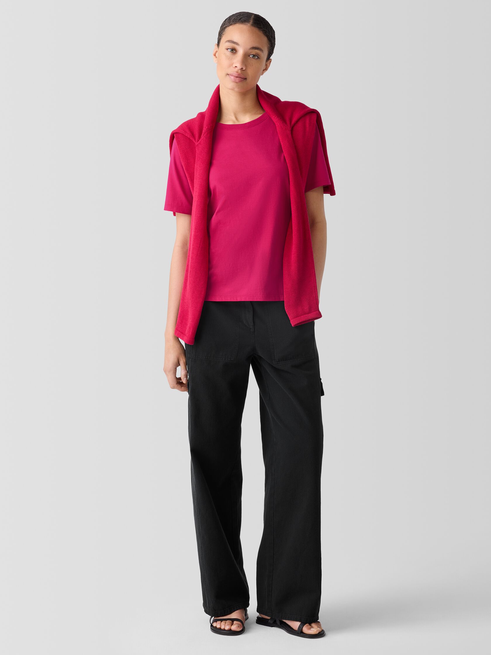 Organic Pima Cotton Jersey Round Neck Tee