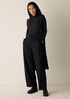 Felted Wool Jersey Wide-Leg Trouser