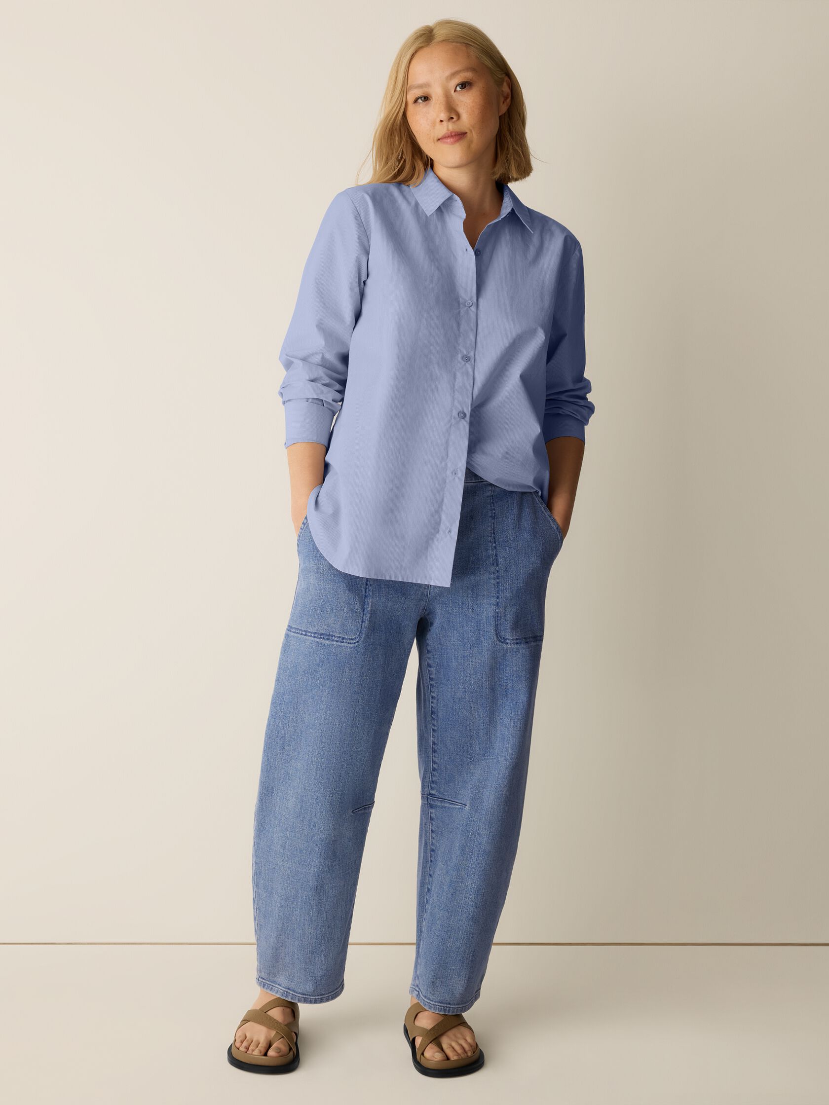 Cotton Stretch Denim Arch Pant