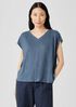 Organic Linen Jersey V-Neck Tee