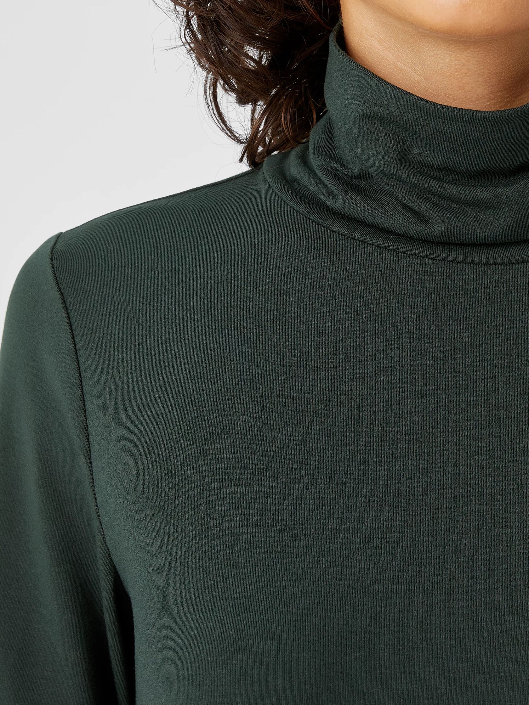Fine Jersey Scrunch Neck Top