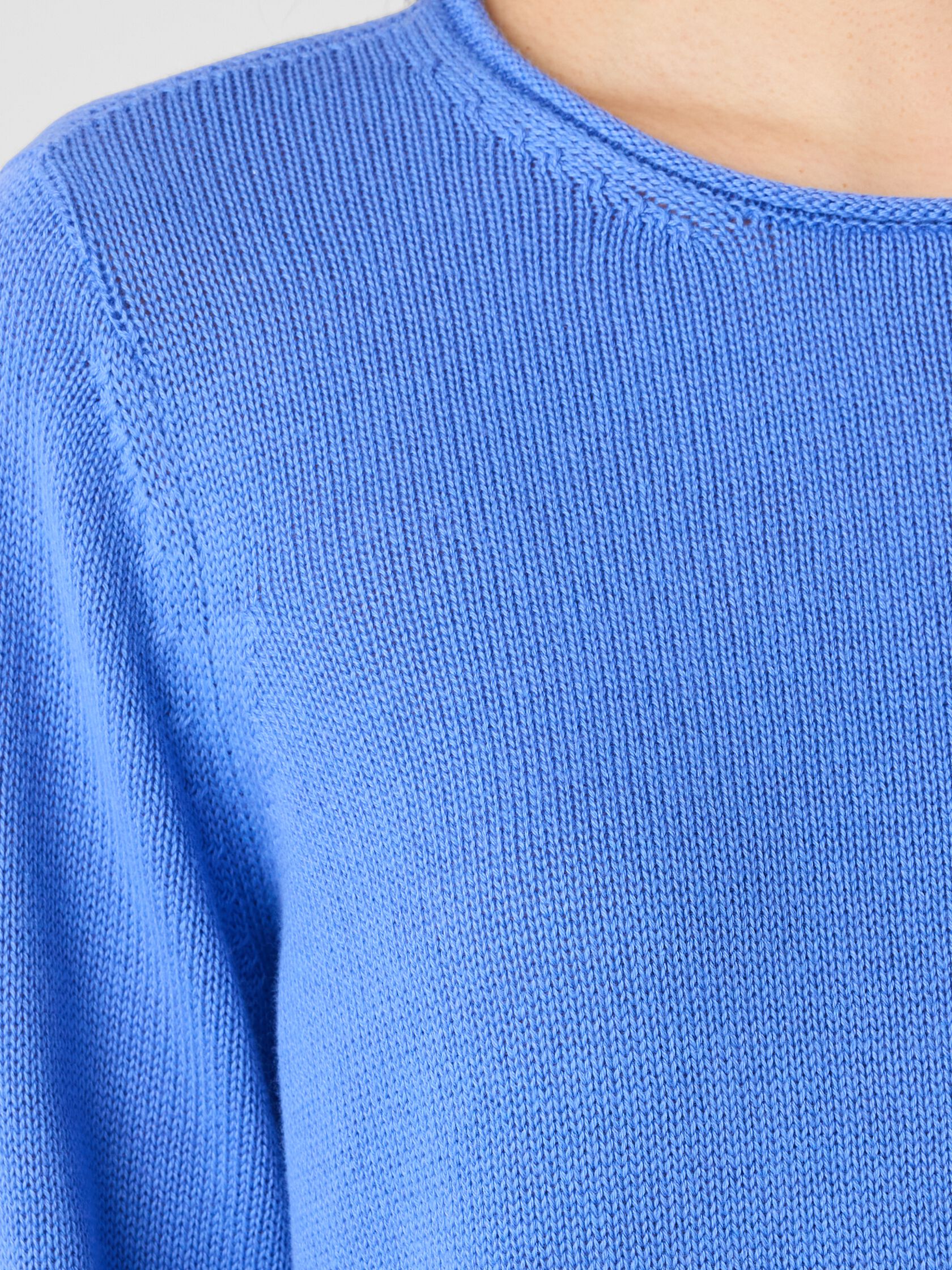 Peruvian Cotton Blend Jewel Neck Top
