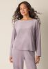 Cozy Velour Knit Bateau Neck Top