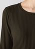Textured Stretch Rib Crew Neck Dress