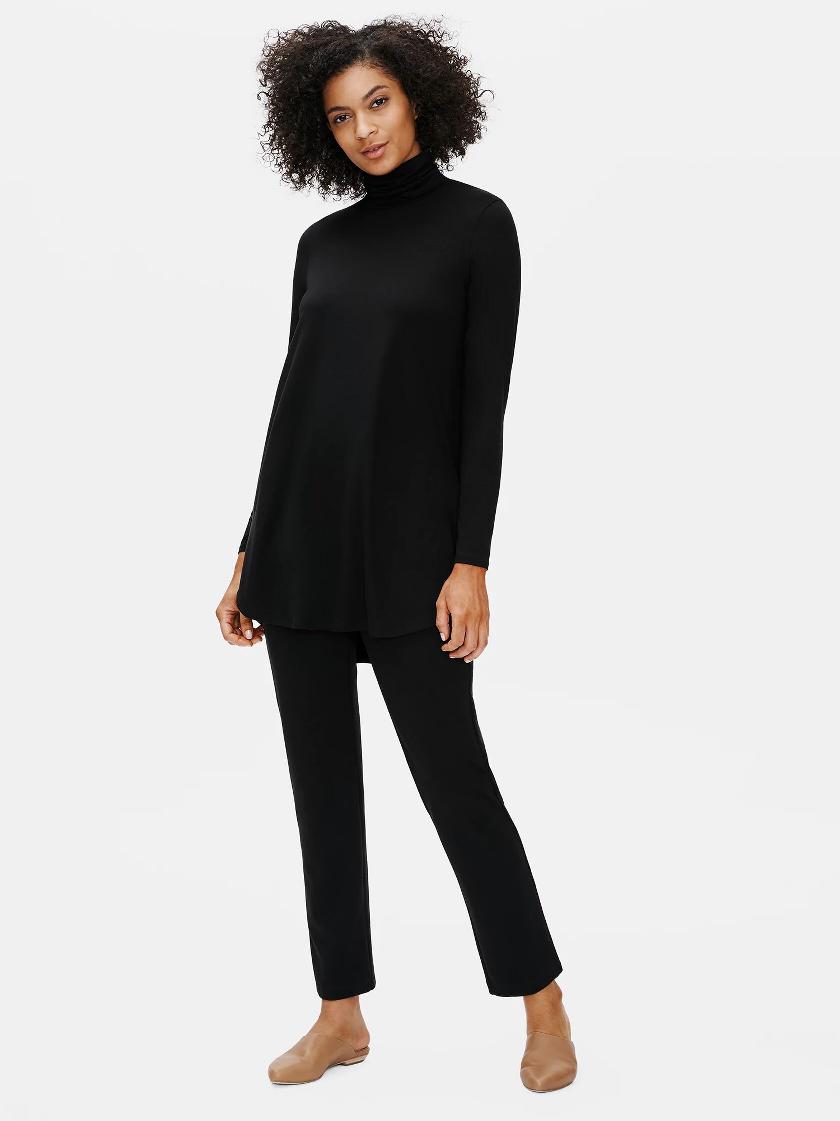 Fine Jersey Turtleneck Tunic