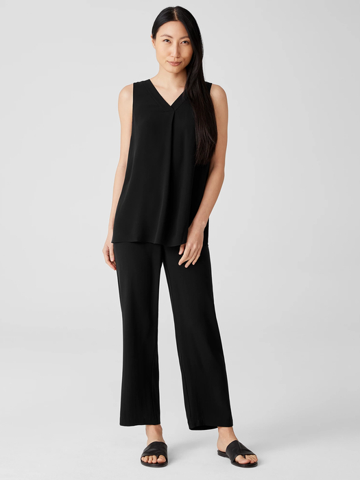 Silk Georgette Crepe Straight Pant