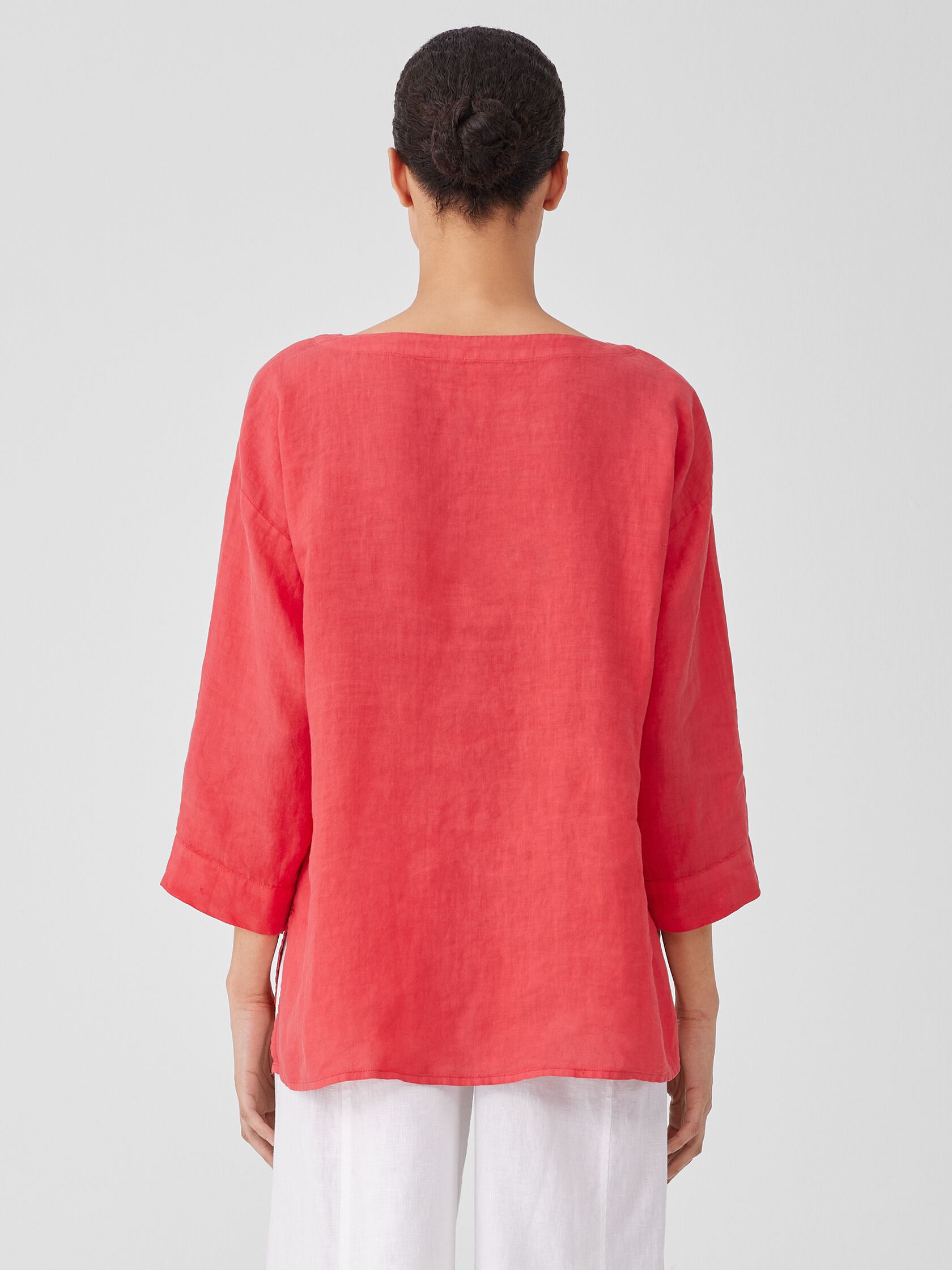 Garment-Dyed Handkerchief Linen Drawstring Top