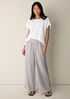 Striped Organic Cotton Gauze Wide-Leg Pant