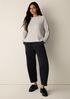 Organic Cotton Fluff Funnel Neck Top