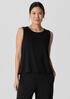 Stretch Jersey Knit Jewel Neck Tank