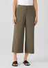 Cotton Hemp Stretch Wide-Leg Pant