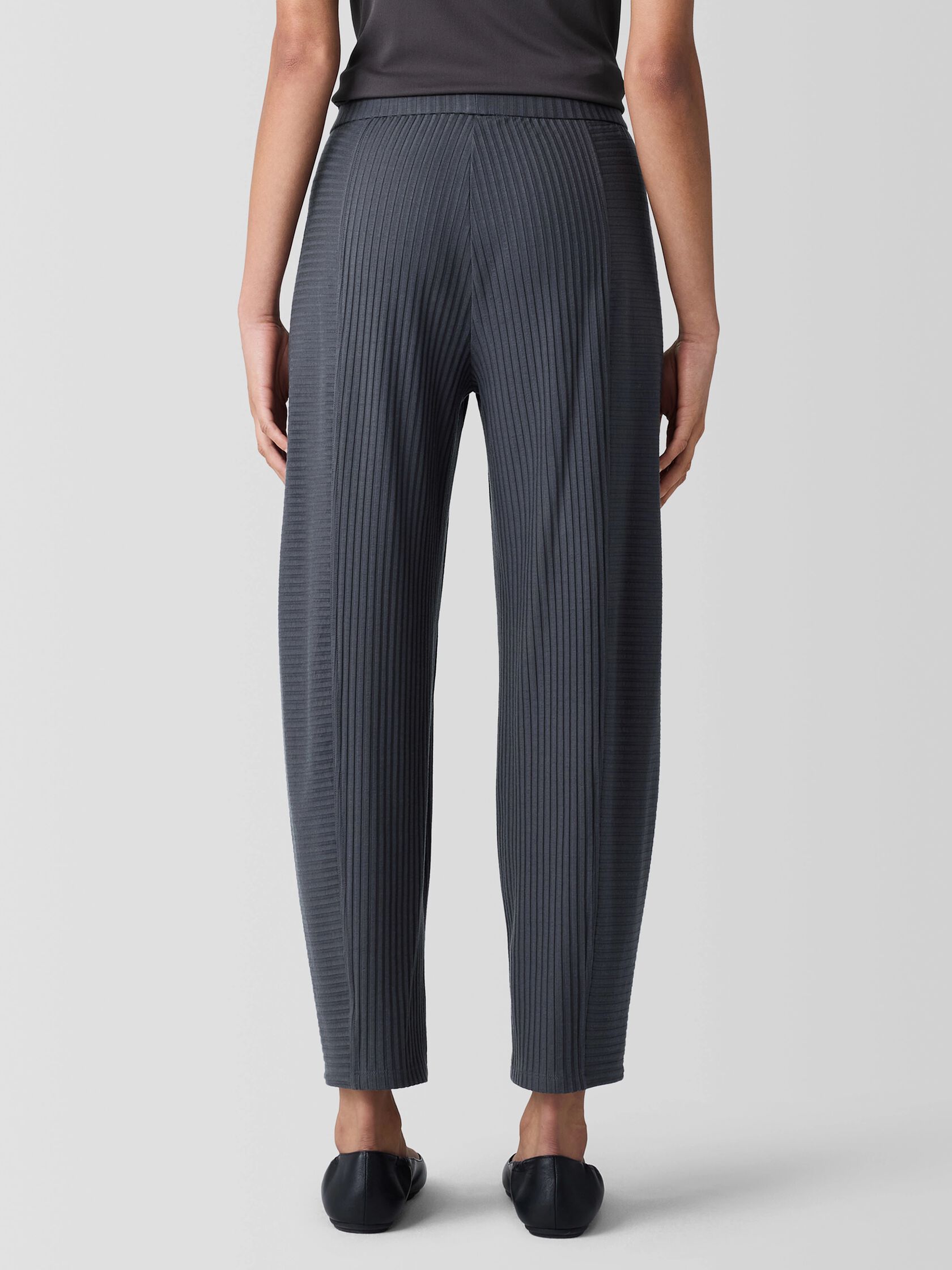 Textured Stretch Rib Lantern Pant