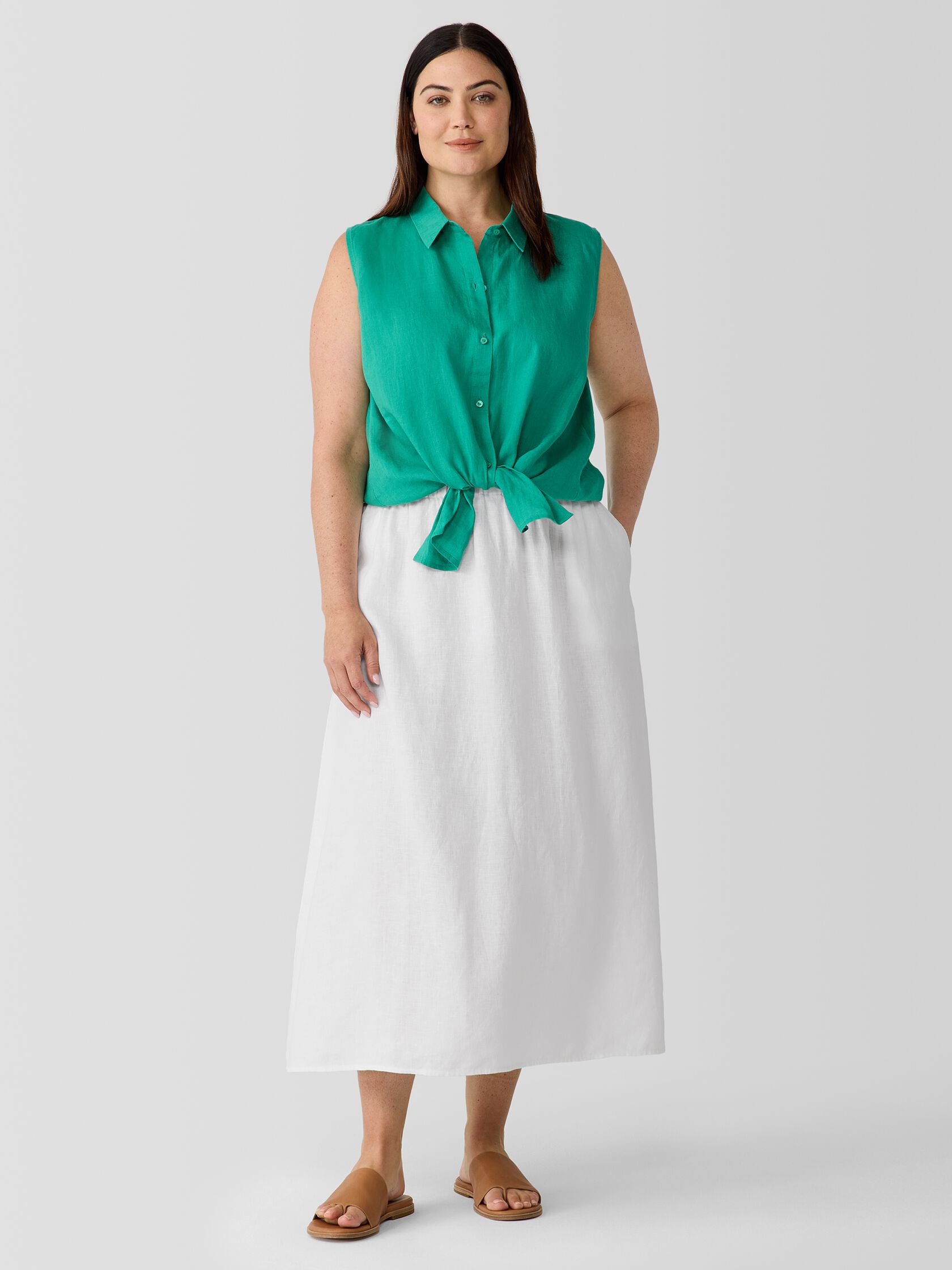 Organic Linen Pocket Skirt