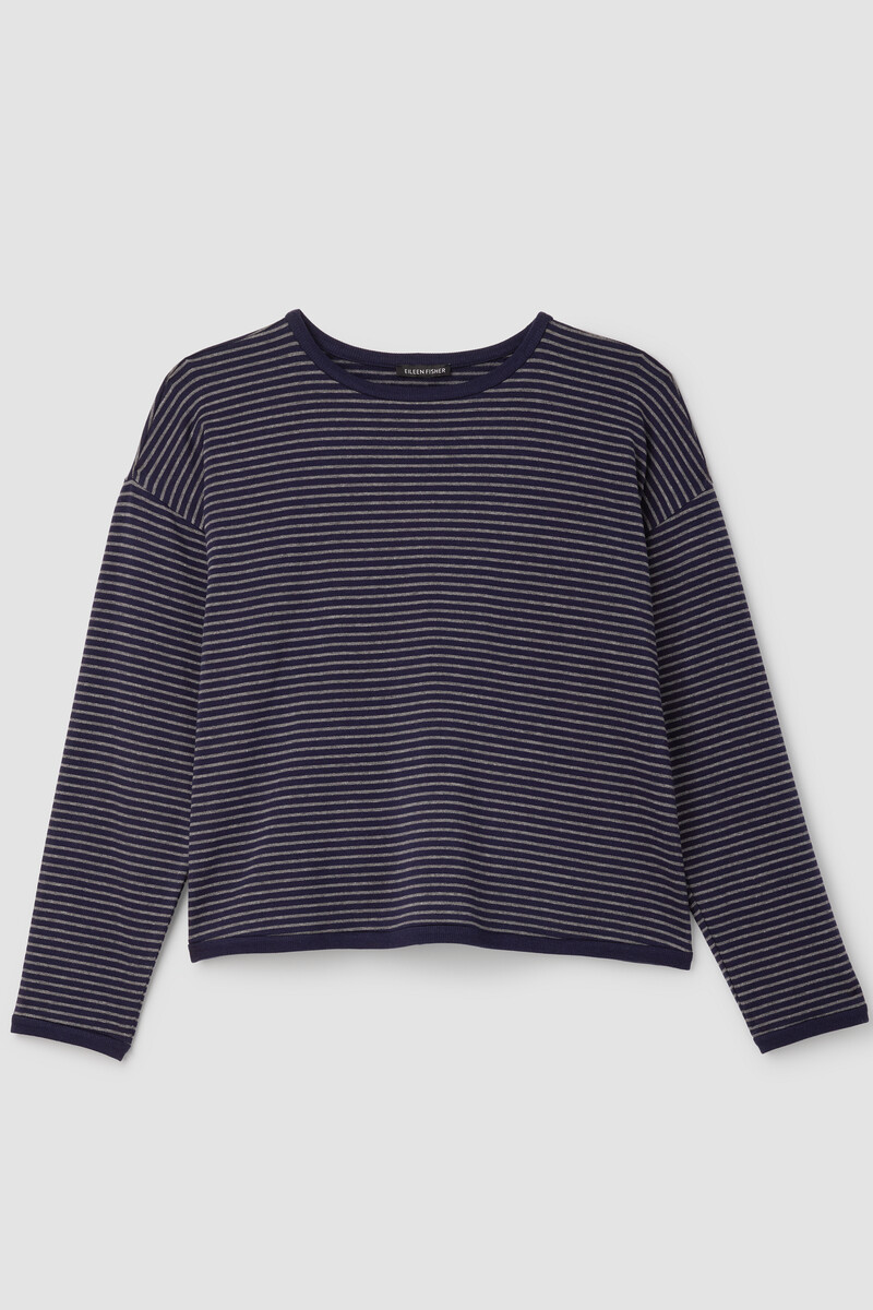 Striped Cozy Brushed Terry Box-Top Striped Cozy Brushed Terry Box-Top
