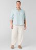 Silk Georgette Crepe Classic Collar Shirt
