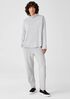 Cozy Brushed Terry Funnel Neck Box-Top