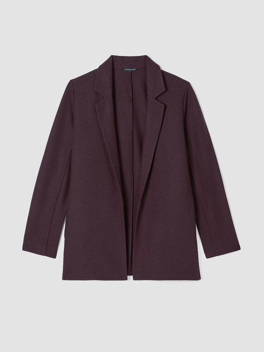 Boiled Wool Jersey Long Blazer