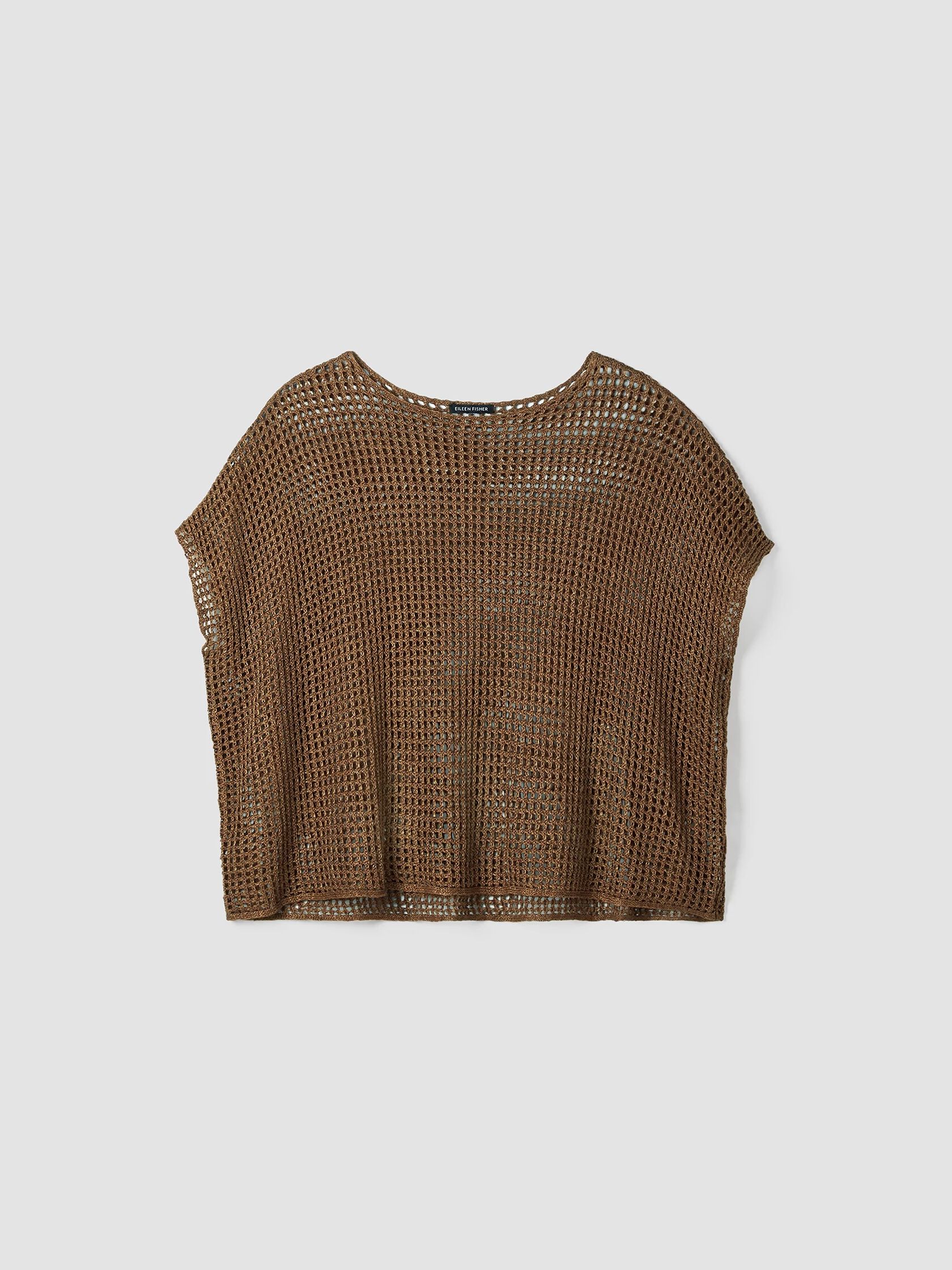 Organic Linen Délavé Bateau Neck Top