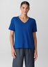 Organic Cotton Slubby Jersey V-Neck Tee
