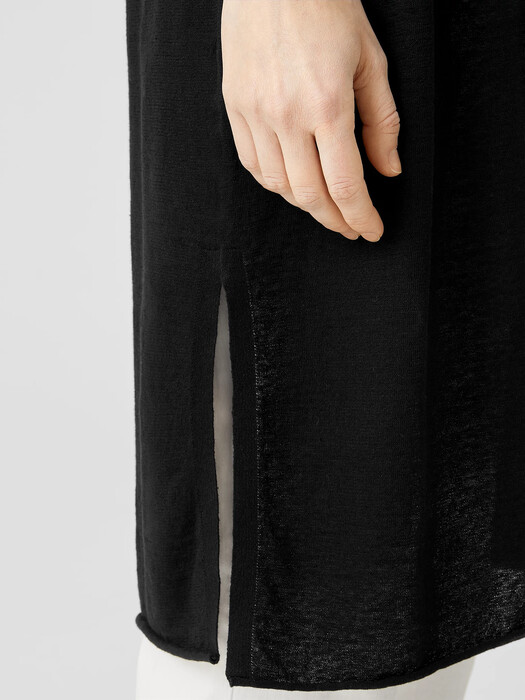 Organic Linen Cotton Jersey Long Cardigan