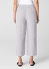 Striped Organic Linen Crinkle Wide-Leg Pant