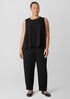 Silk Georgette Crepe Round Neck Tank