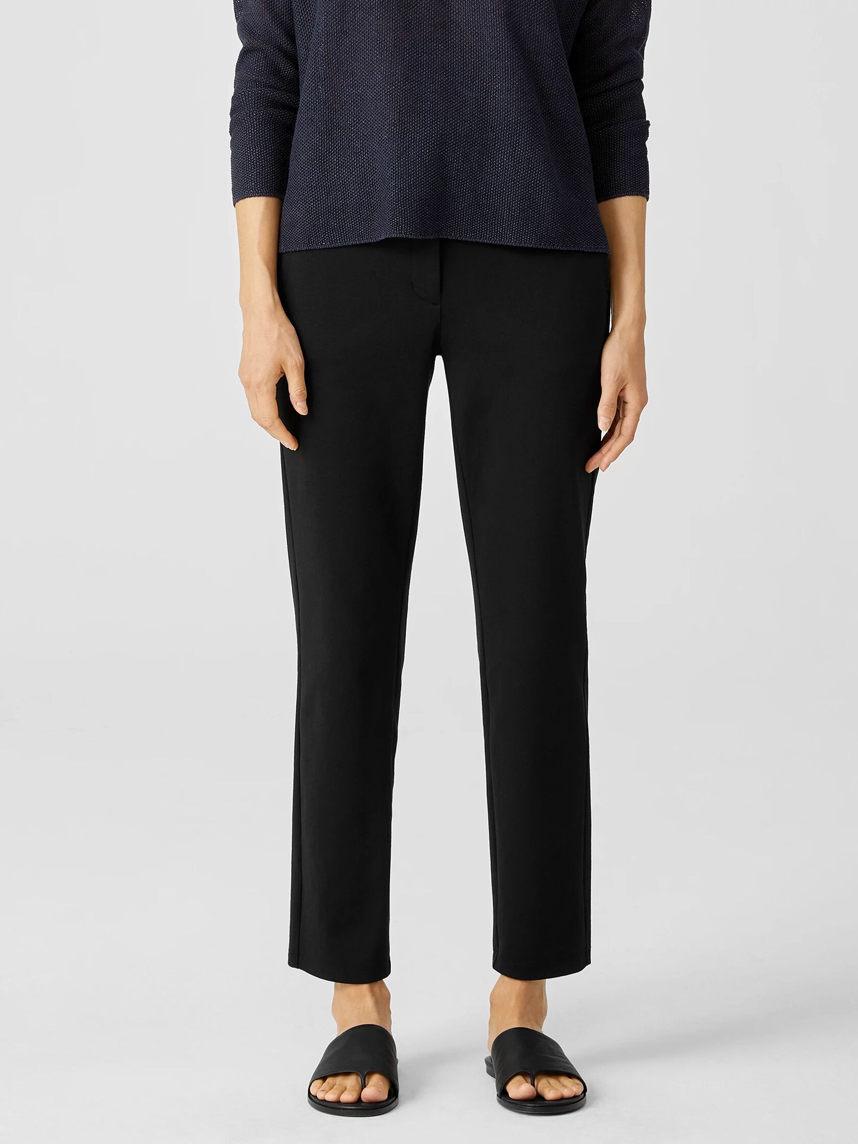 Organic Cotton Ponte Slim Pant