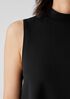 Stretch Jersey Knit Mock Neck Tank