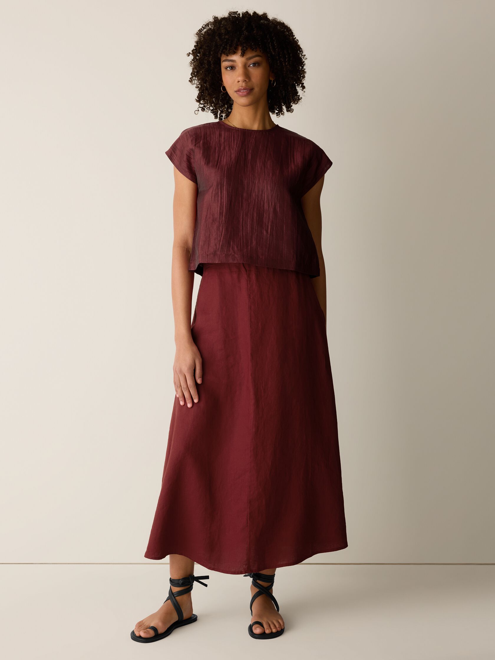 Organic Linen Half-Circle Skirt