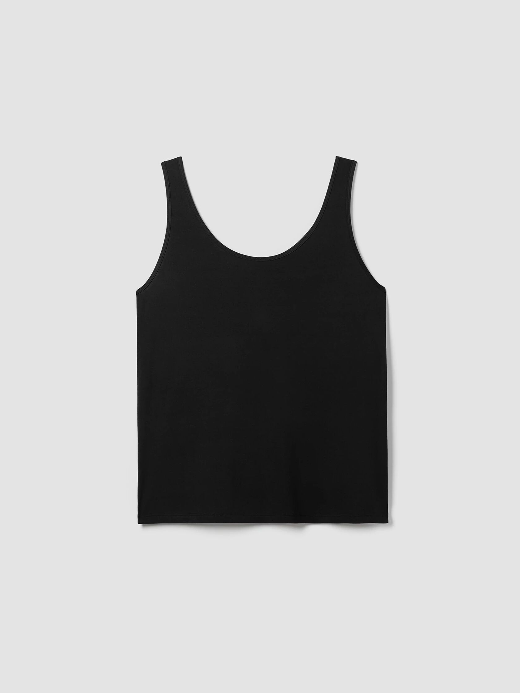 Stretch Silk Jersey Scoop Neck Tank