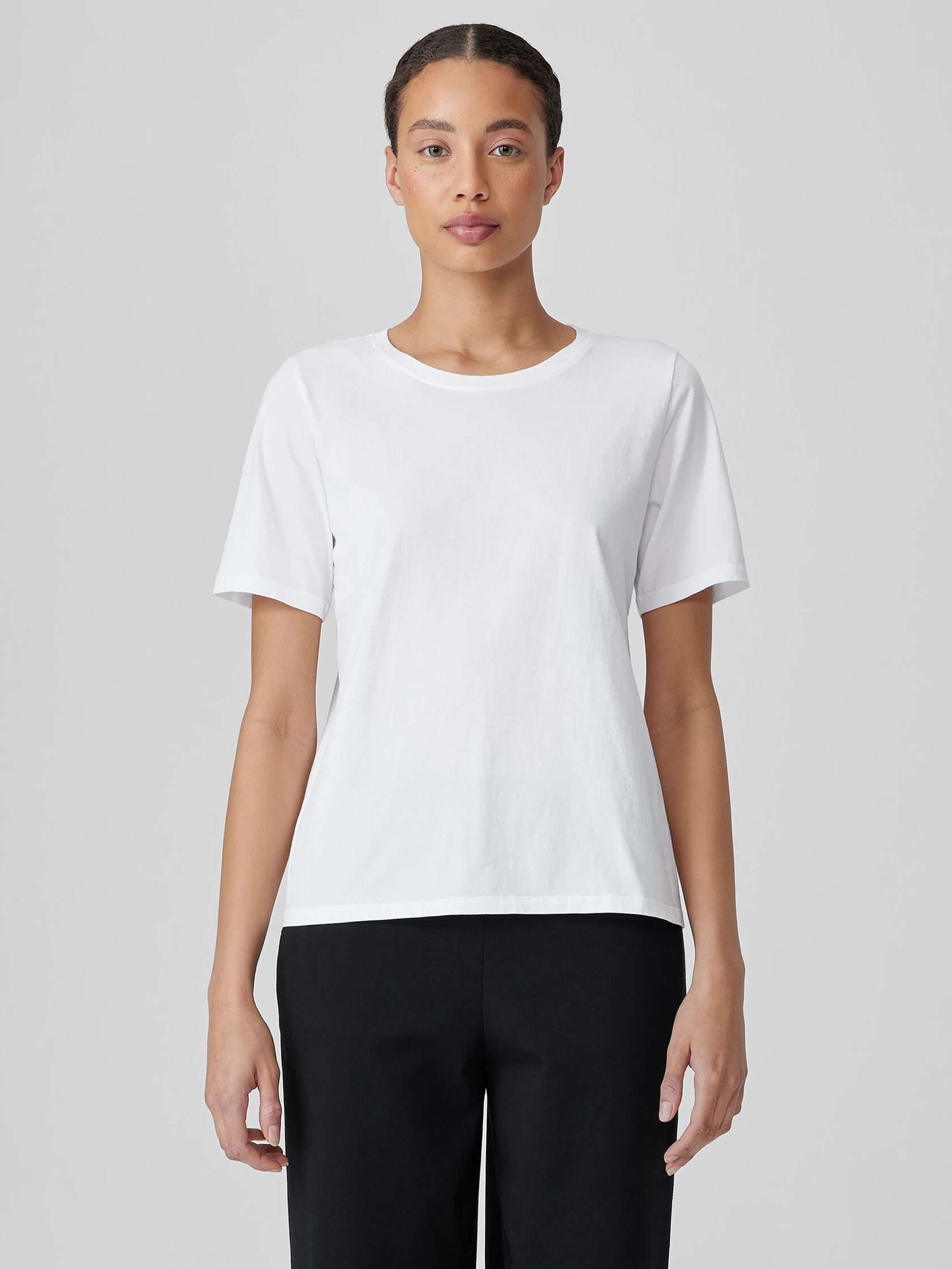 Organic Pima Cotton Jersey Round Neck Tee