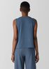 Stretch Jersey Knit Jewel Neck Tank