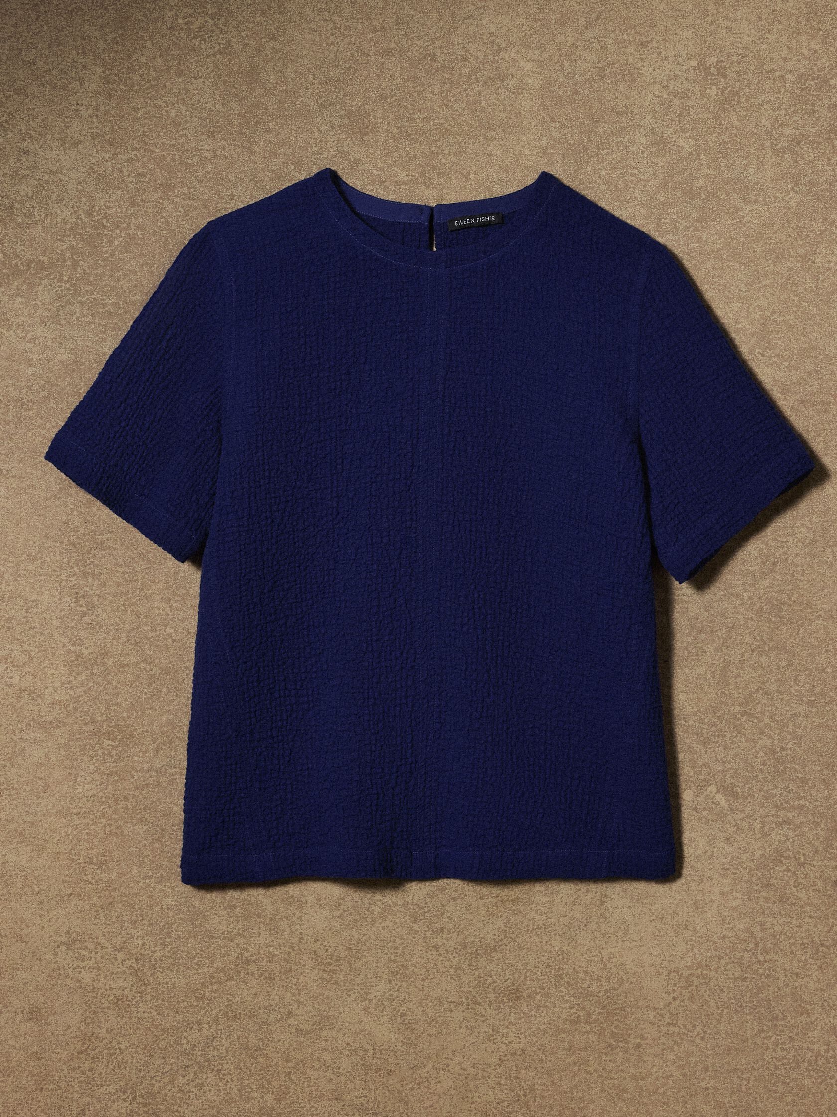 Organic Cotton Doubleweave Round Neck Top