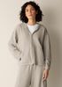 Organic Cotton Boucle Knit Hooded Jacket