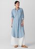 Airy Organic Cotton Twill Shirtdress