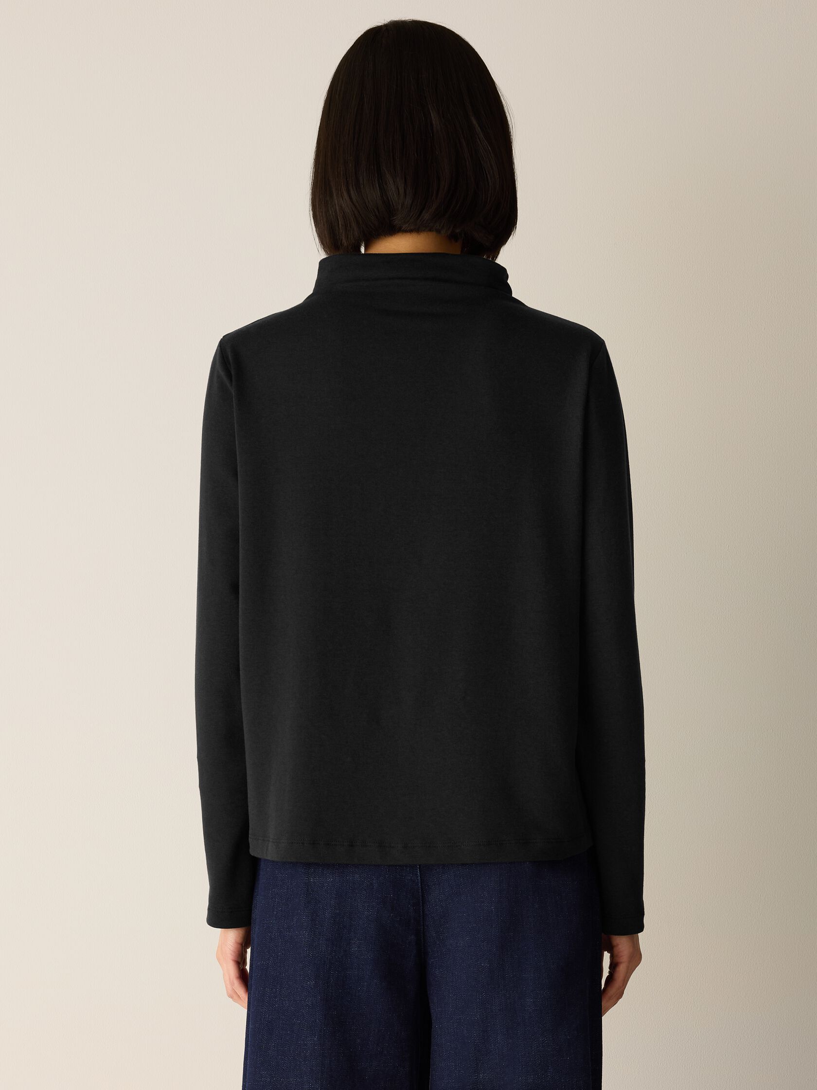 Cozy Brushed Terry Hug Funnel Neck Top
