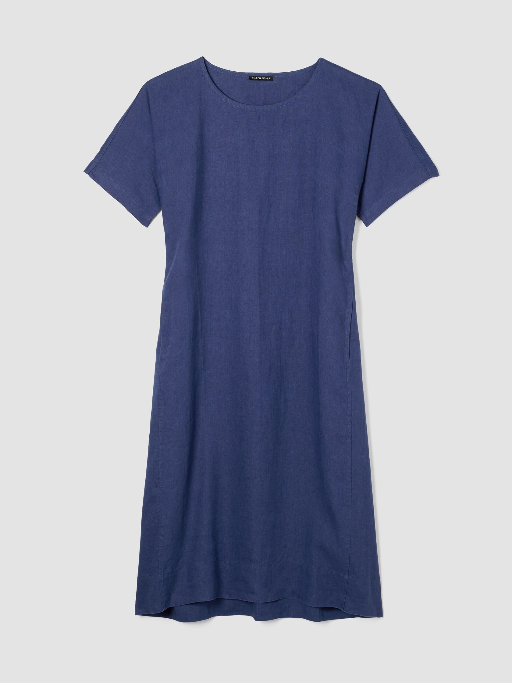 Organic Linen Jewel Neck Dress