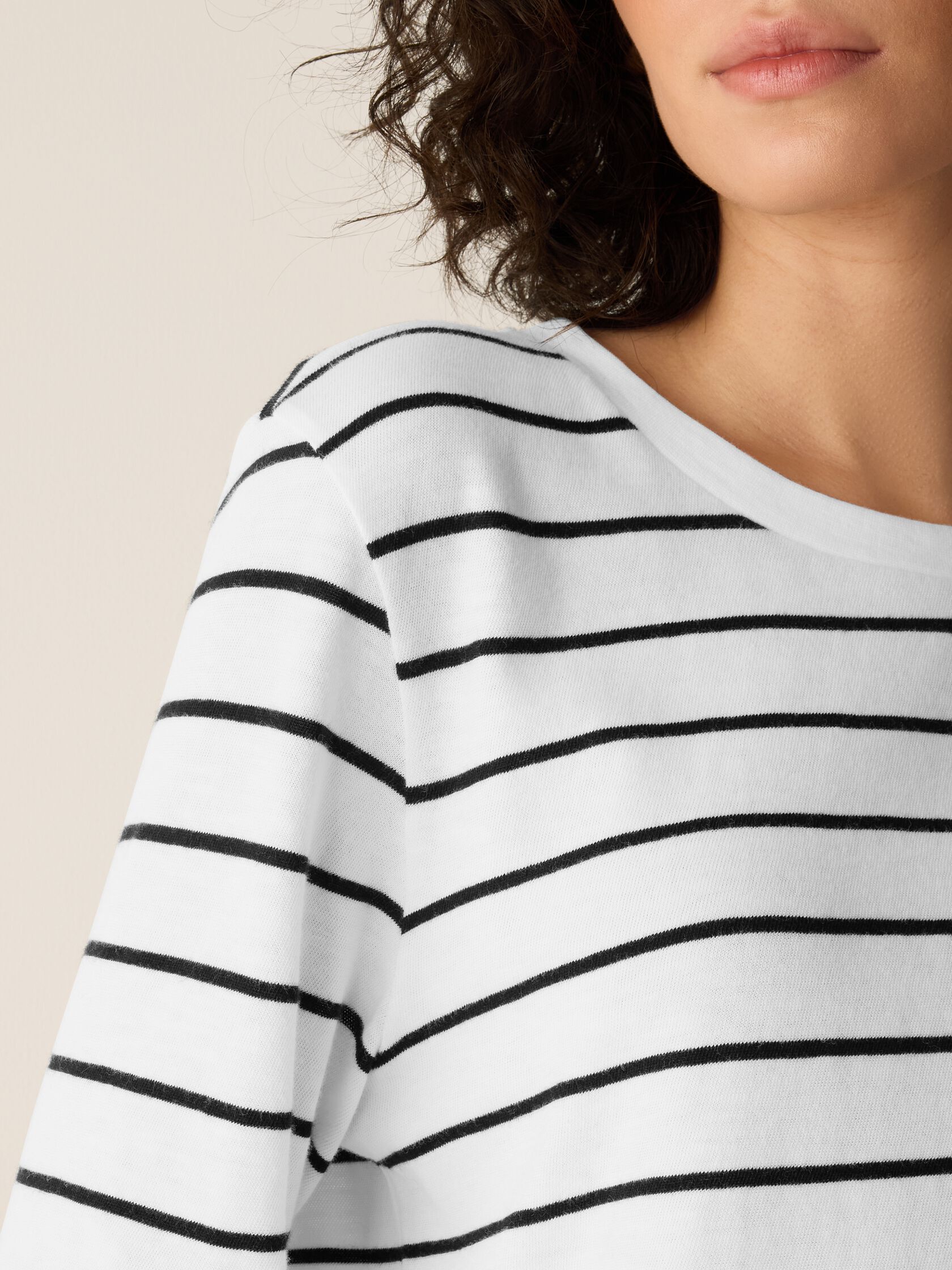 Striped Organic Cotton Slub Long-Sleeve Tee