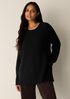 Organic Cotton Fluff Crew Neck Long Top