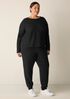 Cozy Brushed Terry Hug Round Neck Box-Top