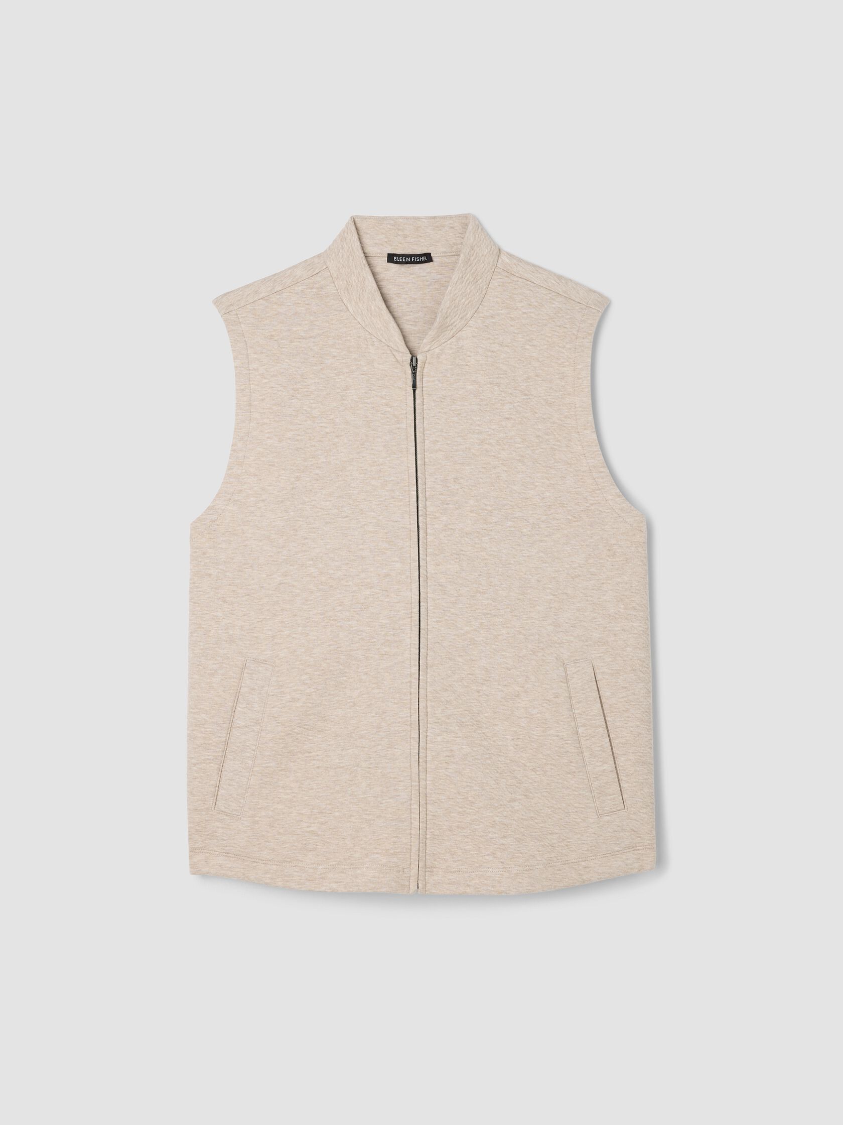 Textured Cotton Doubleknit Vest